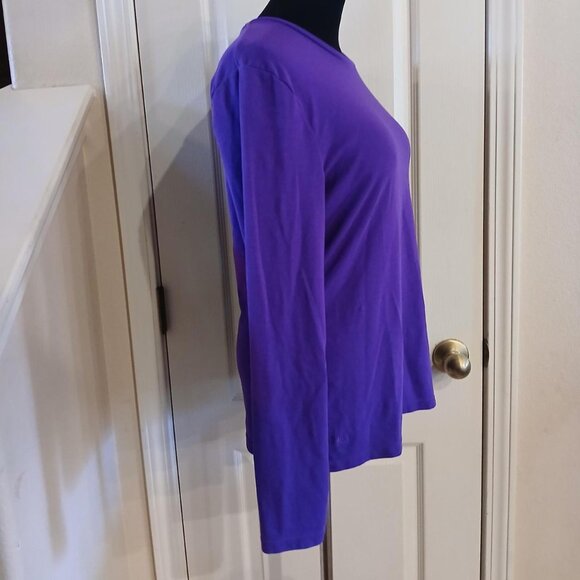 Lauren Ralph Lauren purple long sleeve top size XL - Picture 4 of 5